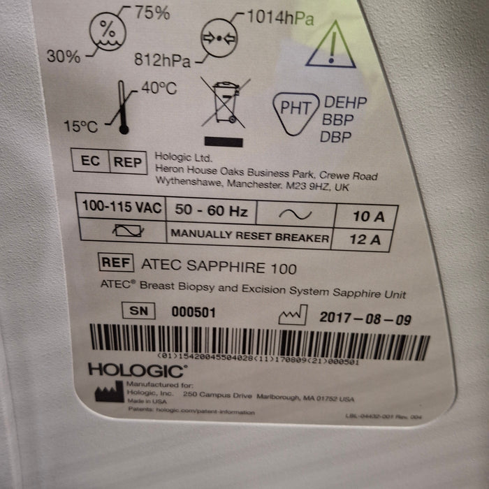 Hologic, Inc. Atec Sapphire breast biopsy machine