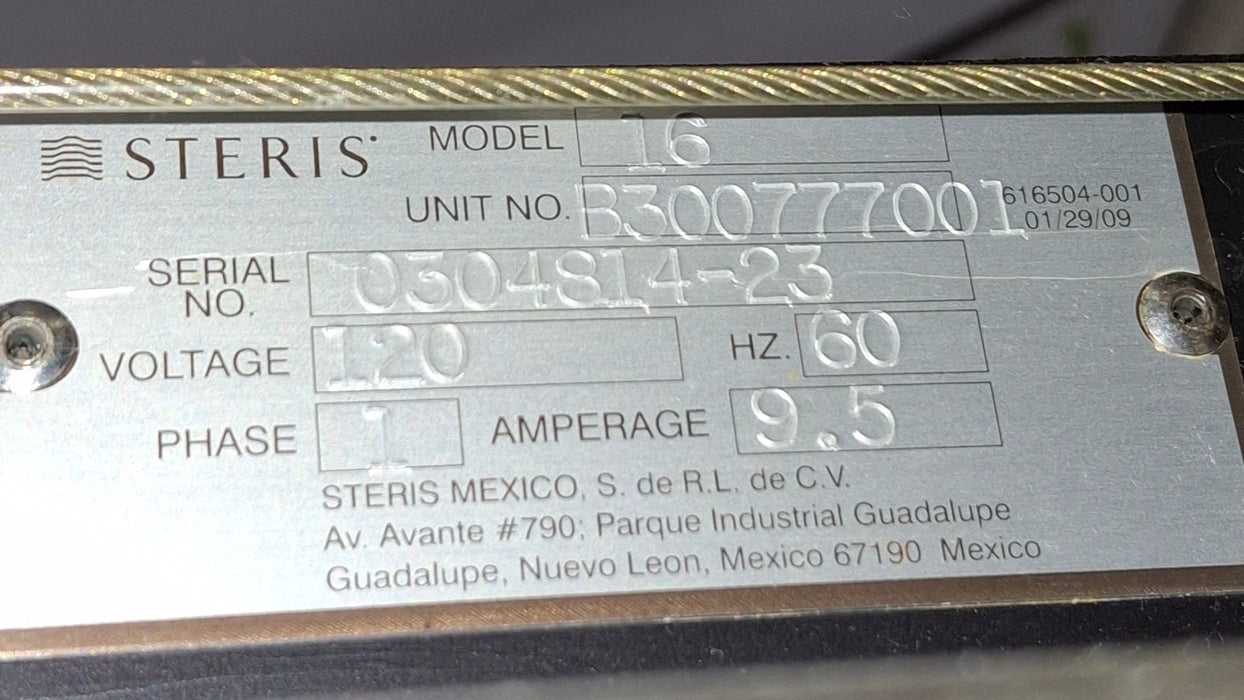 Steris Amsco 400 Series Model 16 Prevacuum Steam Sterilizer