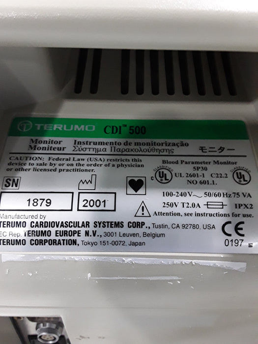 Terumo Cardiovascular Systems Corporation CDI 500 Monitor
