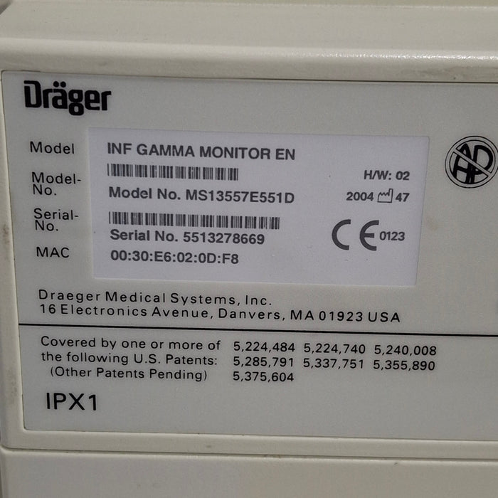 Draeger Medical Infinity Gamma Patient Monitor