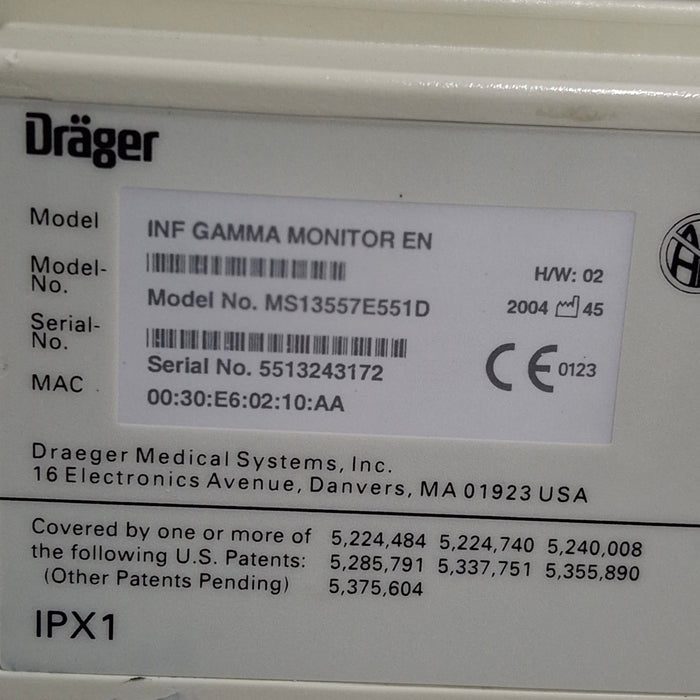 Draeger Medical Infinity Gamma Patient Monitor