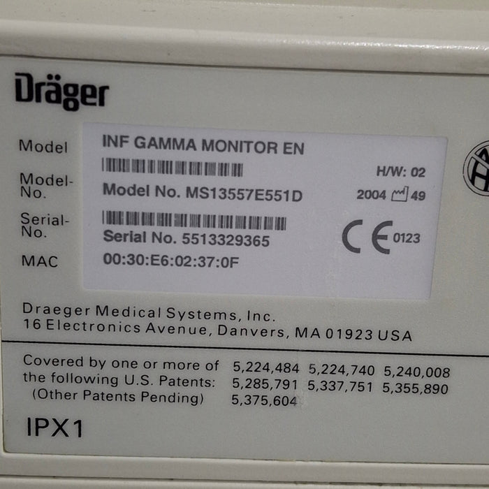 Draeger Medical Infinity Gamma Patient Monitor