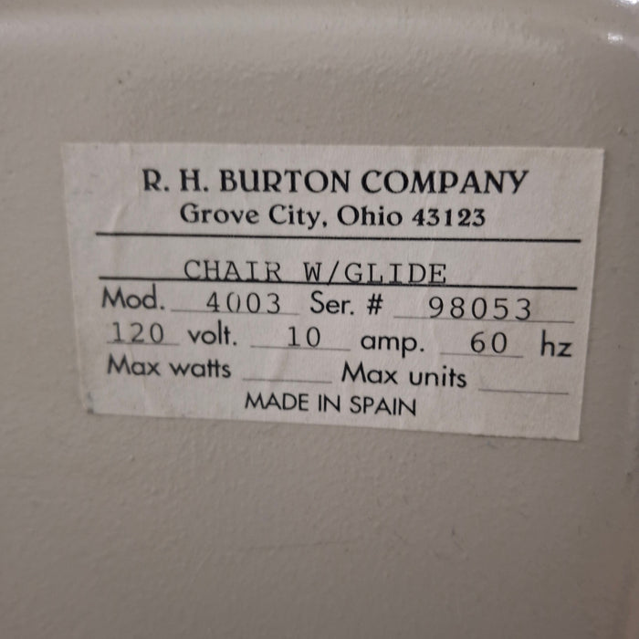 Burton 4003 Ophthalmic Exam Chair