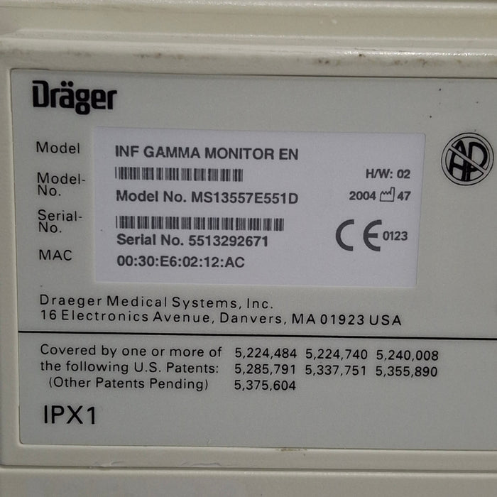 Draeger Medical Infinity Gamma Patient Monitor
