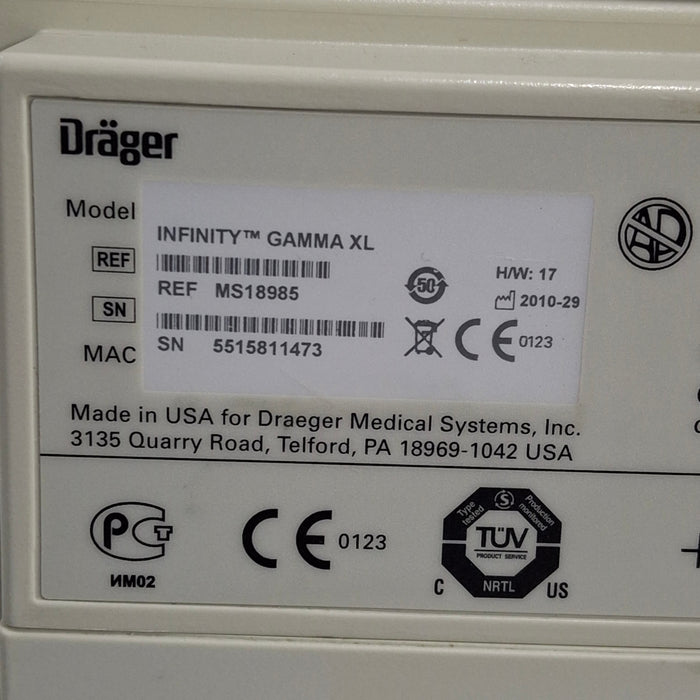 Draeger Medical Infinity Gamma XL Patient Monitor