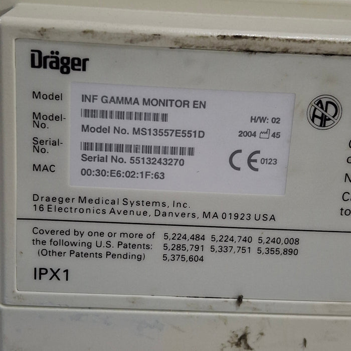 Draeger Medical Infinity Gamma Patient Monitor