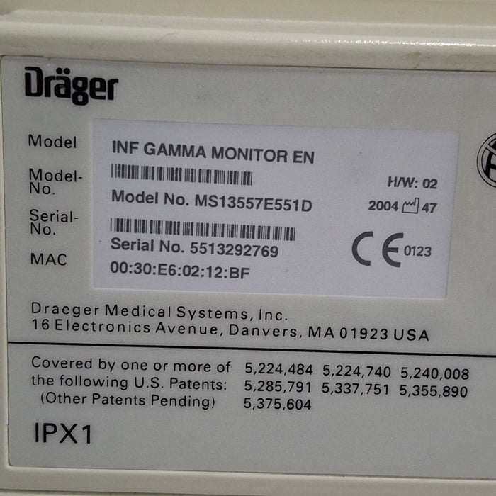 Draeger Medical Infinity Gamma Patient Monitor