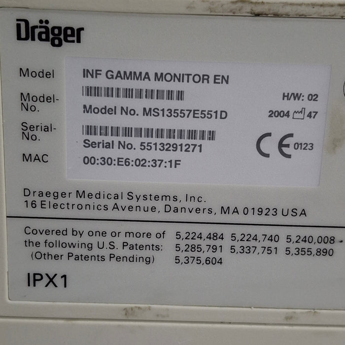 Draeger Medical Infinity Gamma Patient Monitor