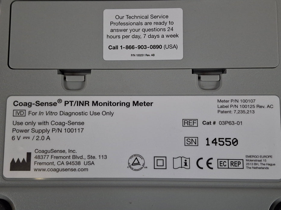 Coag-Sense Coagusense PT/INR Monitoring System