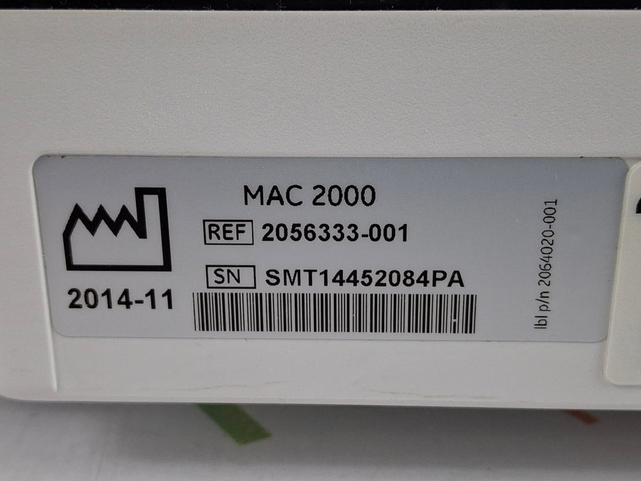 GE Healthcare MAC 2000 ECG
