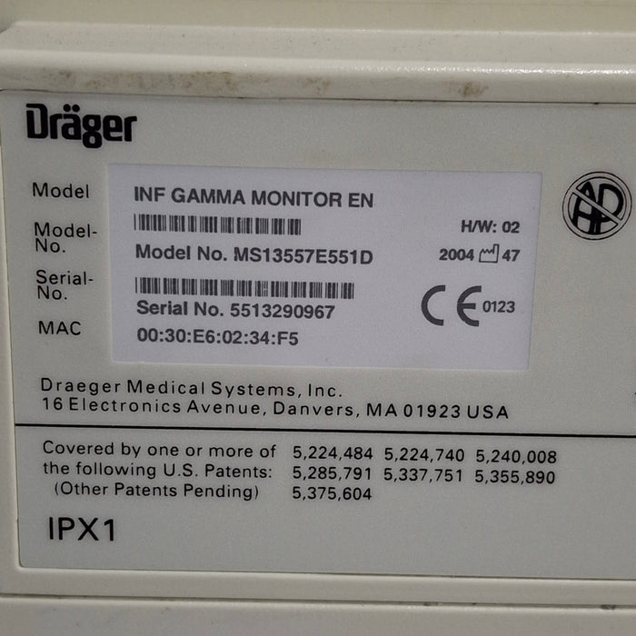 Draeger Medical Infinity Gamma Patient Monitor