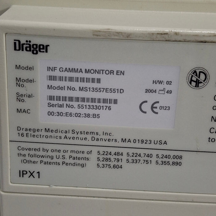 Draeger Medical Infinity Gamma Patient Monitor