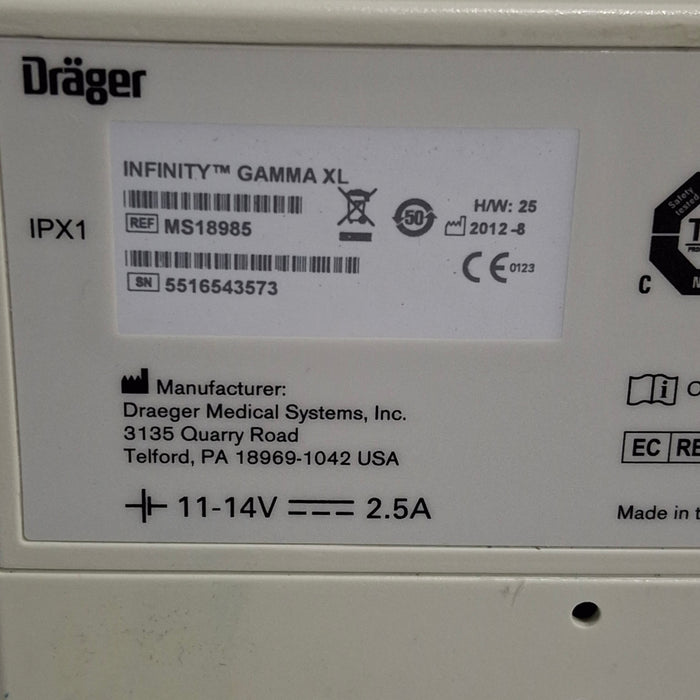 Draeger Medical Infinity Gamma XL Patient Monitor