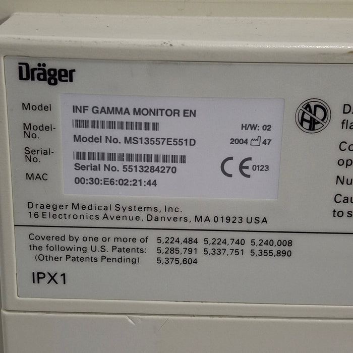 Draeger Medical Infinity Gamma Patient Monitor