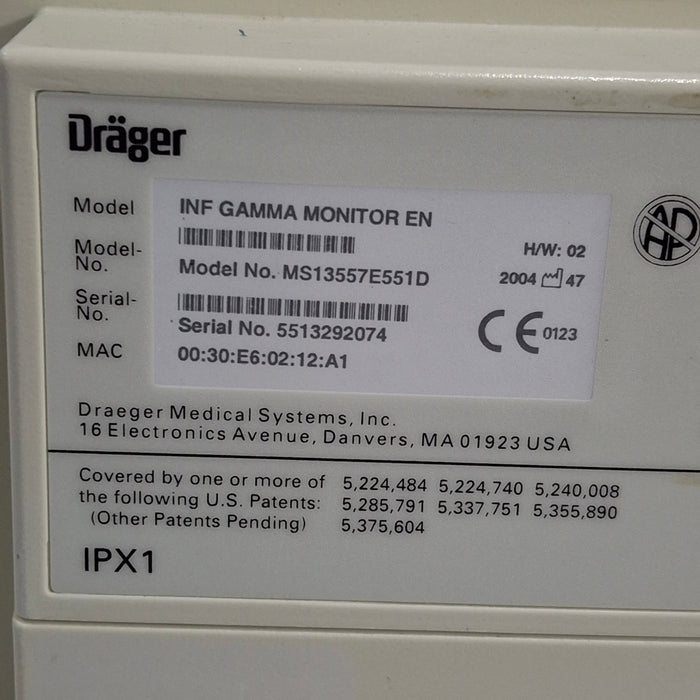 Draeger Medical Infinity Gamma Patient Monitor