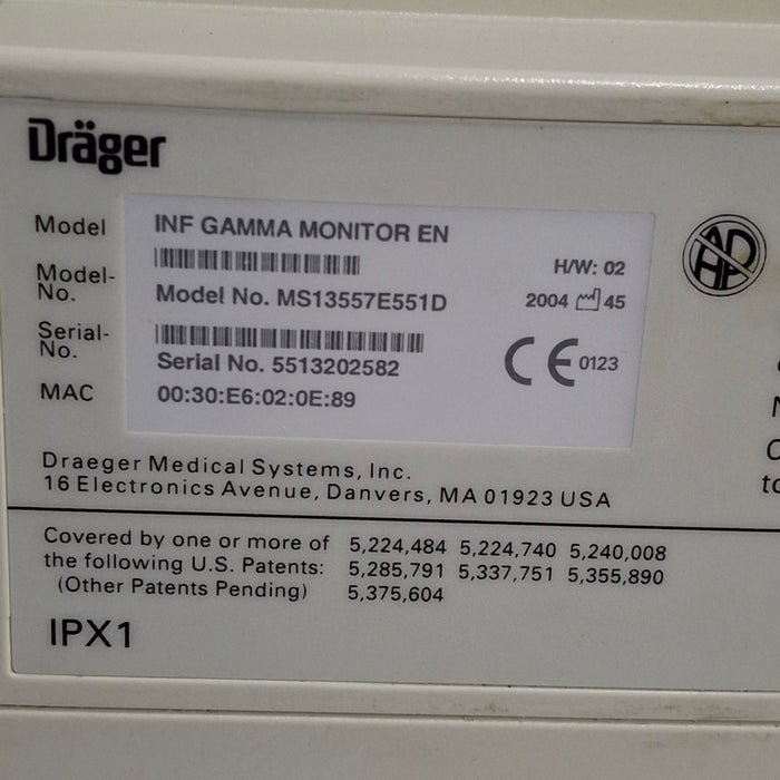 Draeger Medical Infinity Gamma Patient Monitor