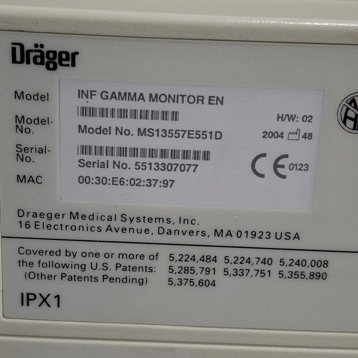 Draeger Medical Infinity Gamma Patient Monitor