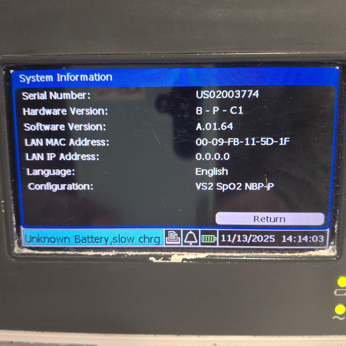Philips SureSigns VS2 Vital Signs Monitor