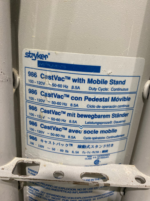 Stryker 940 Cast Saw with 986 Cast Vac