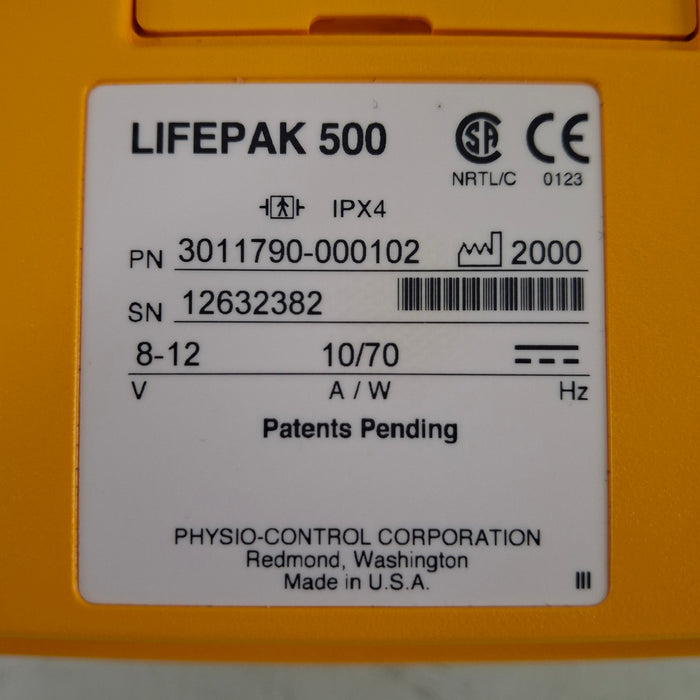 Medtronic Physio Control LifePak 500 AED