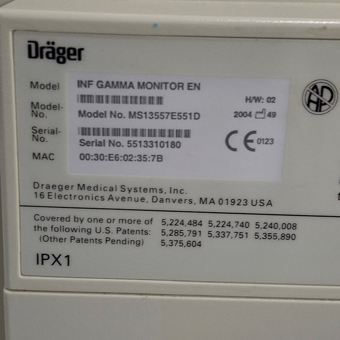 Draeger Medical Infinity Gamma Patient Monitor