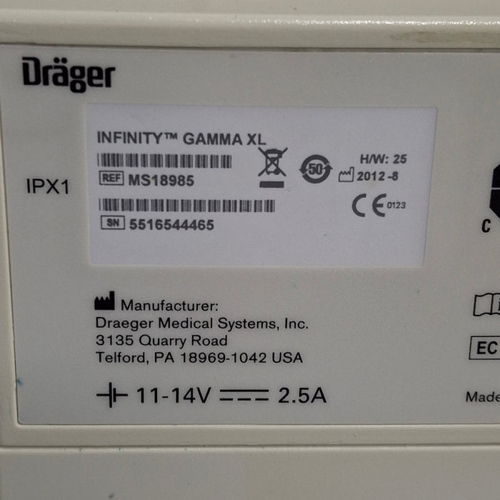 Draeger Medical Infinity Gamma XL Patient Monitor
