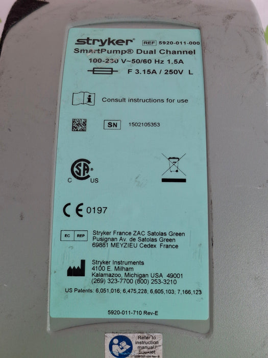 Stryker SmartPump Dual Channel Tourniquet