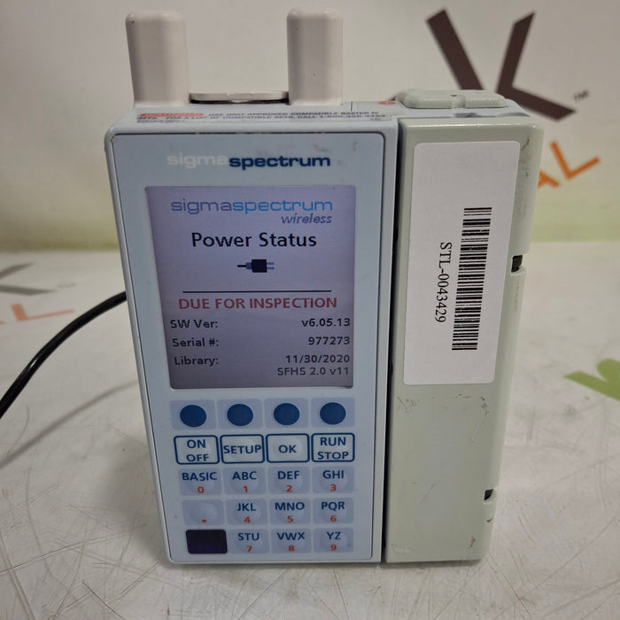 Baxter Sigma Spectrum 6.05.13 with A/B/G/N Battery Infusion Pump