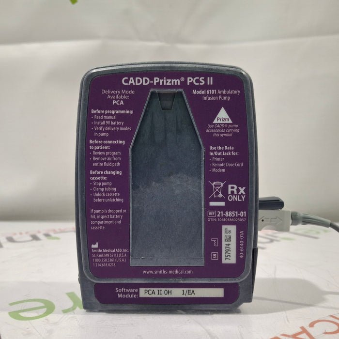 Smiths Medical CADD Prizm PCS II 6101 Ambulatory Infusion Pump