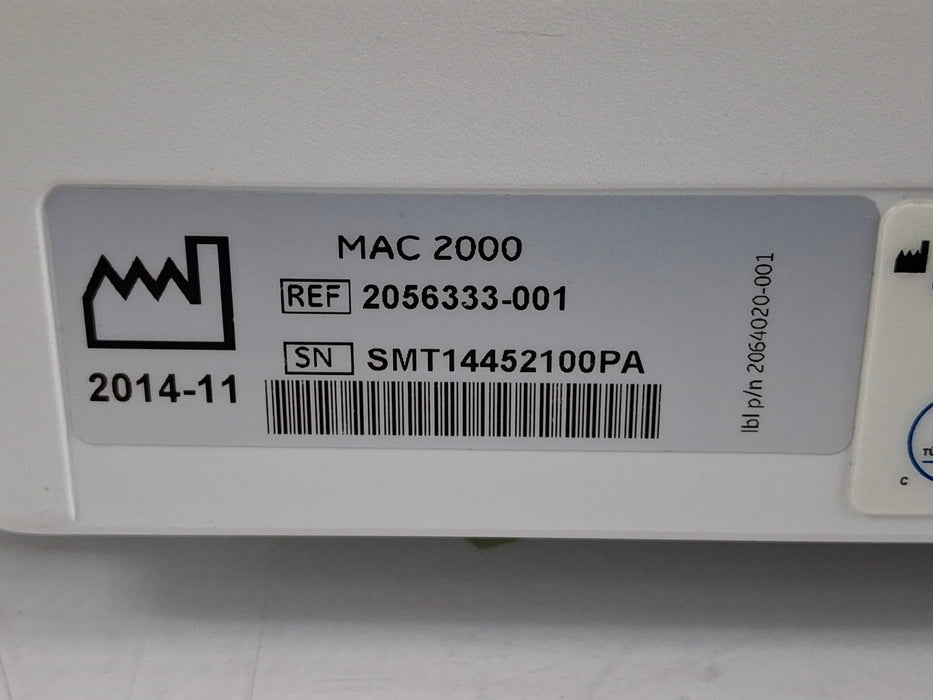 GE Healthcare MAC 2000 ECG