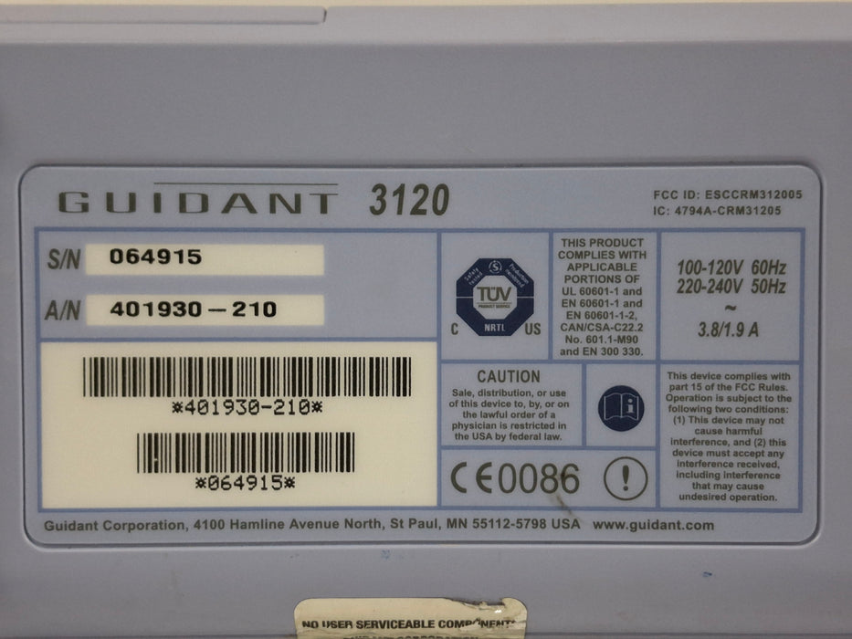 Guidant 3120 Latitude Programming System
