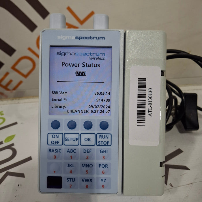Baxter Sigma Spectrum 6.05.14 with A/B/G/N Battery Infusion Pump