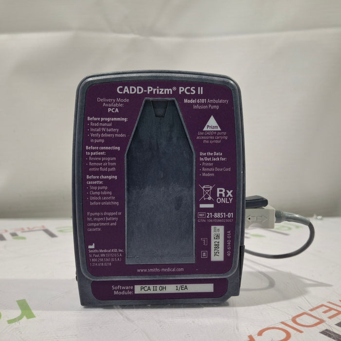 Smiths Medical CADD Prizm PCS II 6101 Ambulatory Infusion Pump