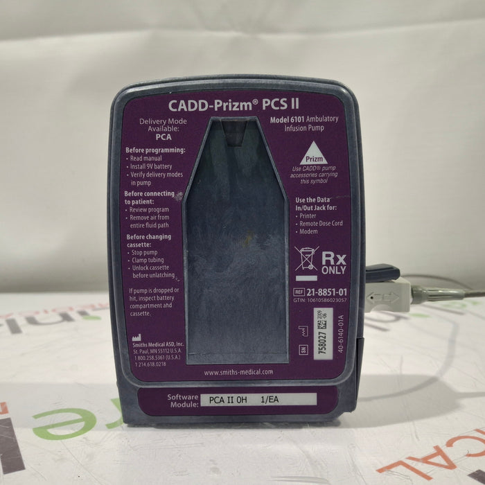 Smiths Medical CADD Prizm PCS II 6101 Ambulatory Infusion Pump