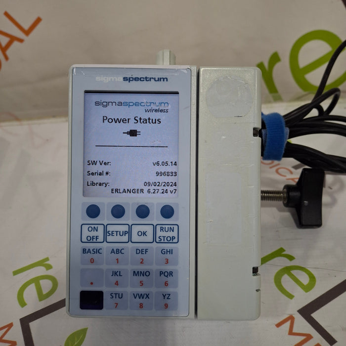 Baxter Sigma Spectrum 6.05.14 with B/G Battery Infusion Pump