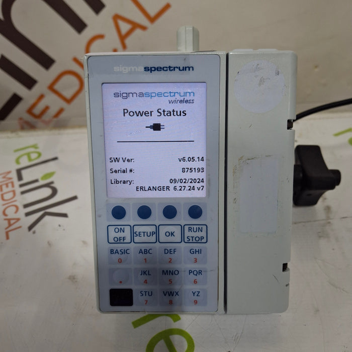 Baxter Sigma Spectrum 6.05.14 with B/G Battery Infusion Pump