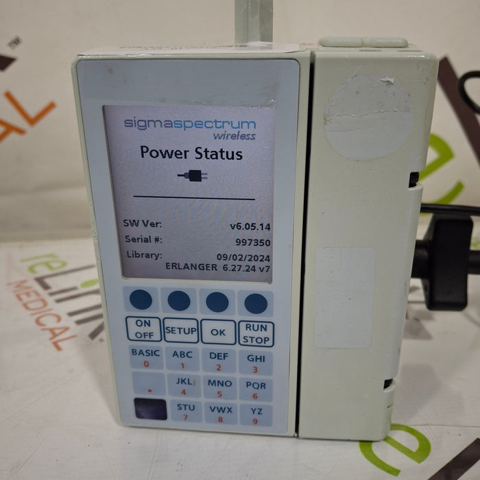 Baxter Sigma Spectrum 6.05.14 with B/G Battery Infusion Pump