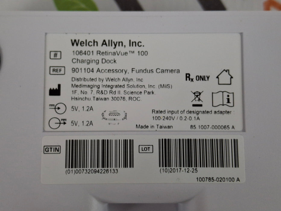 Welch Allyn RetinaVue RV100 Handheld Fundus Camera