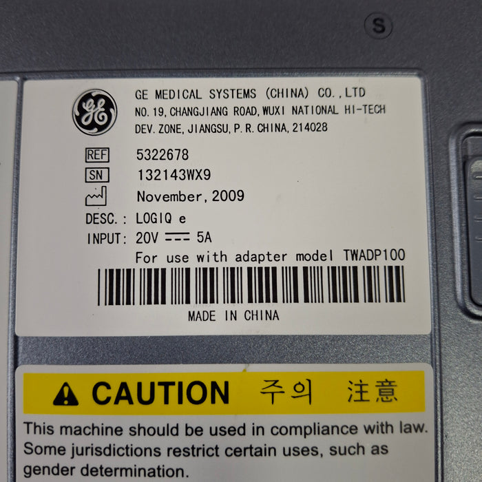 GE Healthcare Logiq e Ultrasound