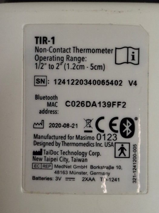 Masimo TIR-1 Non-Contact Thermometer