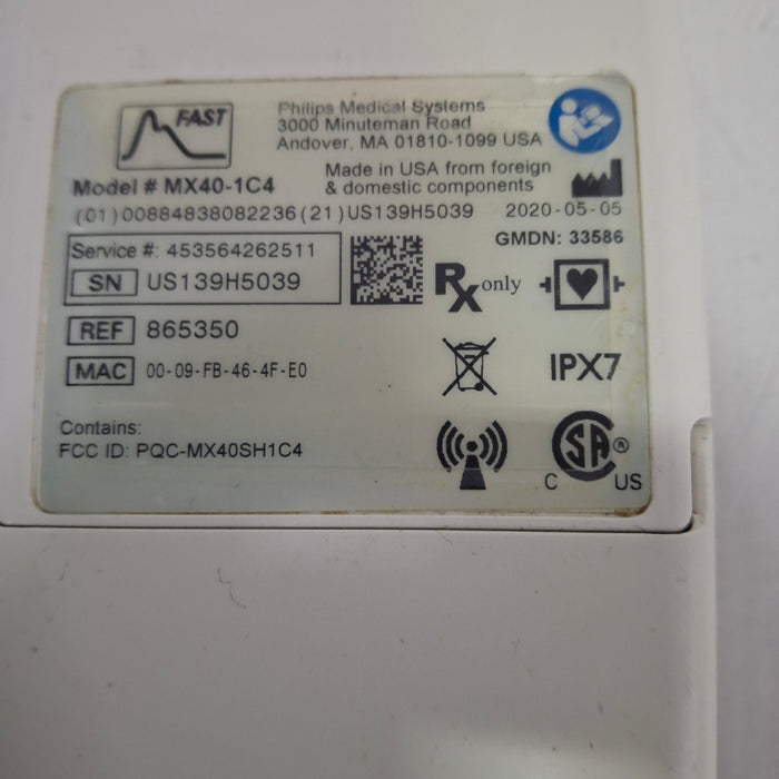 Philips MX40 1.4 ECG/SPO2 865350 Telemetry Transmitter