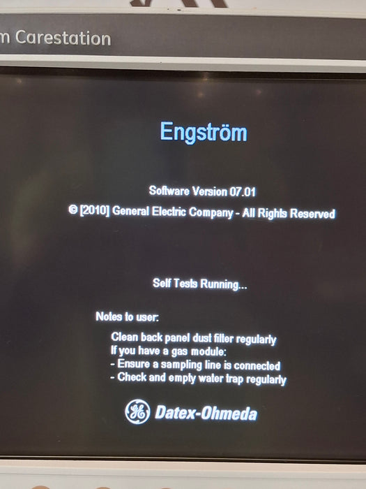 GE Healthcare Engstrom Carestation Ventilator