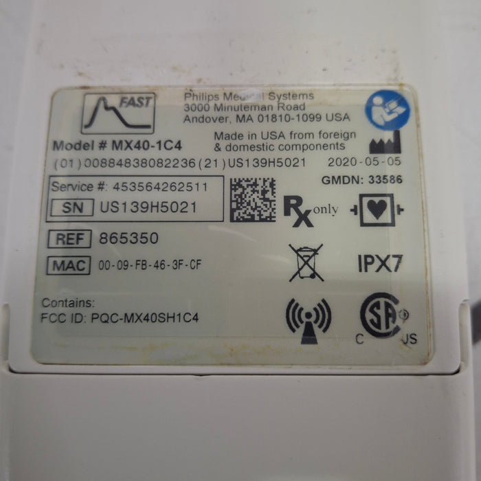 Philips MX40 1.4 ECG/SPO2 865350 Telemetry Transmitter