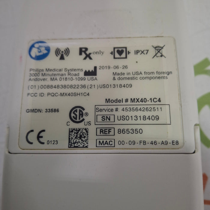 Philips MX40 1.4 ECG/SPO2 865350 Telemetry Transmitter