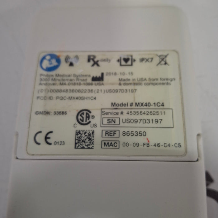 Philips MX40 1.4 ECG/SPO2 865350 Telemetry Transmitter