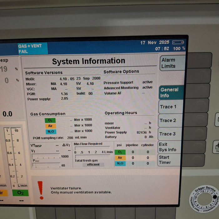 Draeger Medical Apollo Anesthesia System