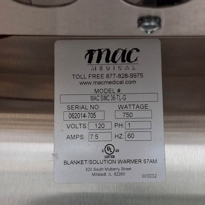Mac Medical, Inc. SWC 36-G Warming Cabinet