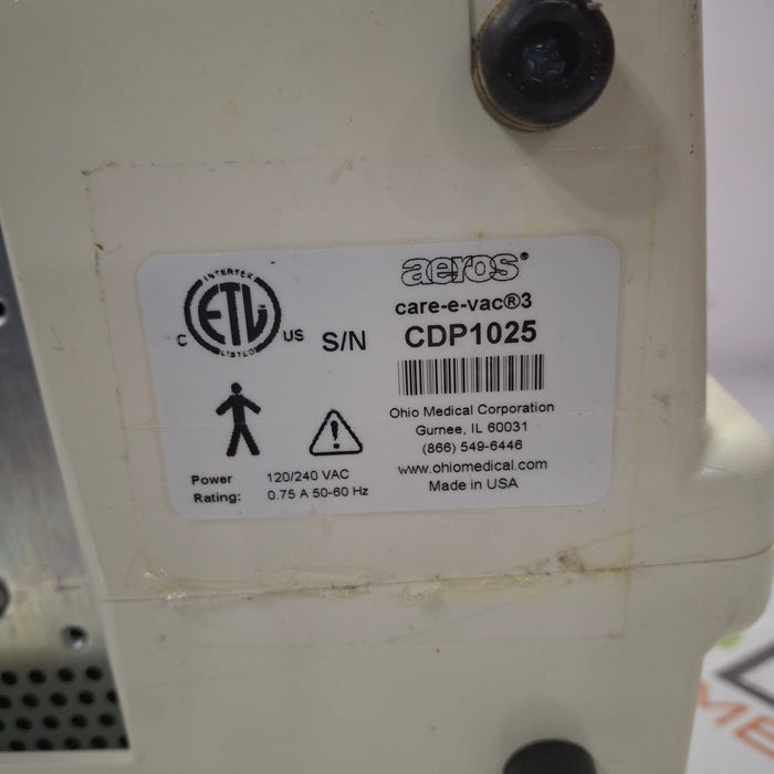 Ohio Medical Corporation Care-E-Vac 3 Portable Suction System