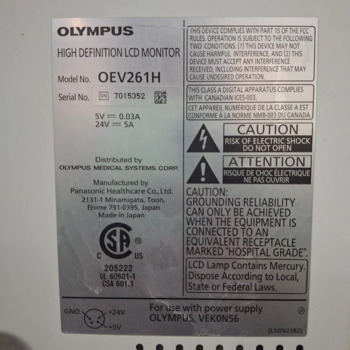 Olympus OEV261H 26" LCD Endoscopy Monitor