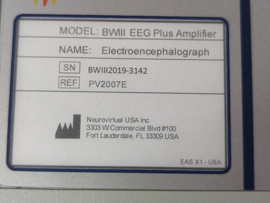 Neurovirtual Usa, Inc. SleepVirtual BWIII Plus Sleep Diagnostic System